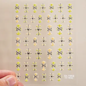 Adesivi per unghie in rilievo 5D croce design autoadesivo decorazione nail art Dr-1902