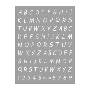 3D Letter Number Nail Art Stickers Bronzing Holographic Alphabet Decals DIY Manicure Design Nail Decoration