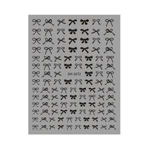 3D black bow nail art stickers adhesive decals nail decoration design style DH-1072