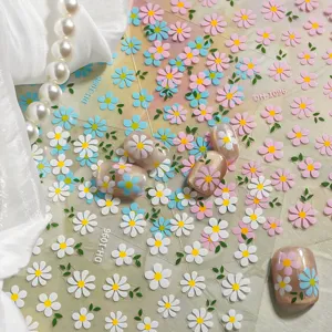 3D nail art stickers cute daisy flower self-adhesive decal manicure decoration DH-1096