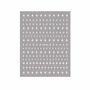 3D Stella Brillante Adesivi per Unghie Autoadesivi Decalcomanie Manicure Nero Bianco