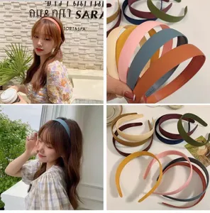 Stylish wide matte headband for women, fashion solid color hair hoop daily hair accessories.