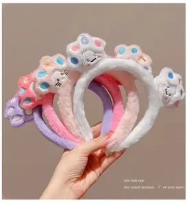 Schattige pluche kattenpoot haarband fluffy dier haarhoepel zoete kawaii haaraccessoires