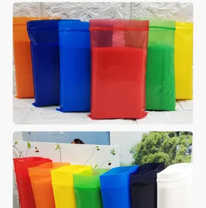 Colorful translucent PE zip lock bags, waterproof plastic storage bags for jewelry and small items.