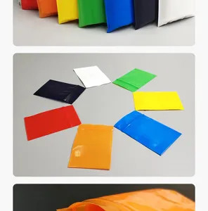 Colorful PE ziplock bags for jewelry storage, translucent plastic sealable pouch detail view.
