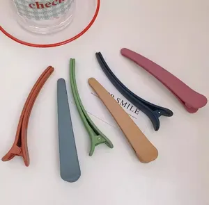 Matte large duckbill hair clips set, professional styling tools for women and girls daily use.