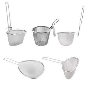 Colino in acciaio inossidabile per pentola calda cestello schiumarola per frittura.