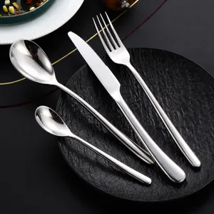 Edelstahl französisches Mondlicht Besteck Set Messer Gabel Löffel Essgeschirr Küche.