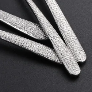 Manico per posate in acciaio inossidabile con motivo texture elegante cucina 304