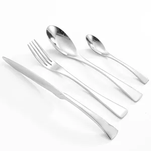 Set posate in acciaio inox coltello cucchiaio forchetta 4 pezzi stoviglie cucina ristorante
