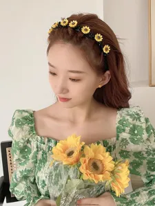 Sunflower hair hoop sweet floral hair band cute hair accessories for daily women wear