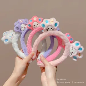 Schattige pluche kattenpoot haarband zachte cartoon haarhoepel leuke dier haaraccessoires