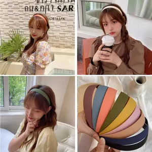 Wide Matte Plastic Resin Headband Solid Color Non-Slip Hair Hoop Daily Face Washing Hair Accessories For Women