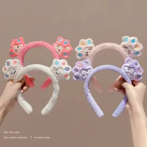 Schattige cartoon kattenklauw pluche haarband schattige dieren haarhoepel zacht accessoire