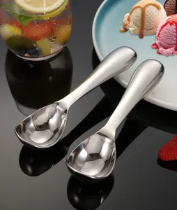 Stainless steel ice cream scoop set kitchen tool fruit ball digger dessert maker mirror finish