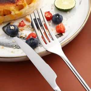 Ensemble de fourchette et couteau en acier inoxydable 304 couverts de table couteau a steak