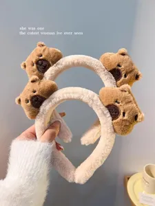 Leuke pluche capybara haarband voor vrouwen en kinderen, zachte dieren haarhoepel voor stijl.