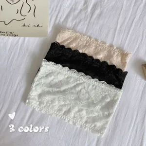 Top tubo de encaje para mujer verano sujetador sexy sin costuras anti-deslumbrante 3