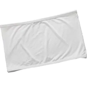 Top tubo blanco sin tirantes sin costuras anti-deslumbrante ropa interior básica cómoda para mujer.
