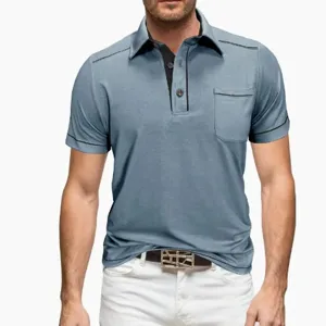 Polo manica corta uomo design colore a contrasto moda stile casual estate abbigliamento