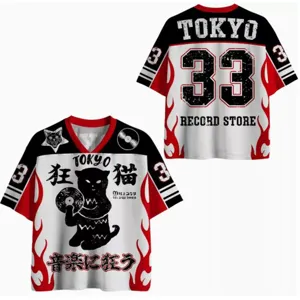 Men's casual 3D digital print V-neck short sleeve jersey streetwear top fashion summer