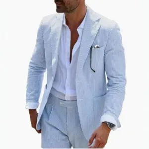 Costume Homme Imprimé Numérique Coupe Ajustée Blazer Et Pantalon Top And Bottom Mode Urbaine Affaires Décontracté Rayé À Carreaux Pour Le Travail Quotidien