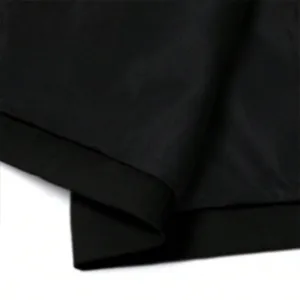 Black suit fabric detail close-up showing fine texture for men business formal wear.