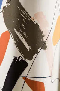 Vue rapprochée du détail de la texture du tissu imprimé 3D abstrait pour chemise