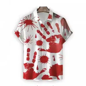 Men's Casual Short Sleeve Shirt 3D Digital Printed Polyester Button Down Hawaiian Shirt Streetwear Trendy Summer Top