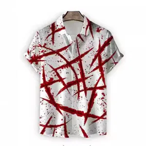 Men's short sleeve shirt 3D print casual summer button down top fashion stylish tee