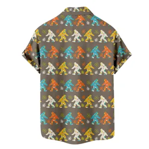 Chemise de loisirs à manches courtes pour homme avec motif Bigfoot amusant d'été.