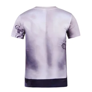 3D geprint spier rug korte mouw t-shirt grappige casual fitness grafische top heren