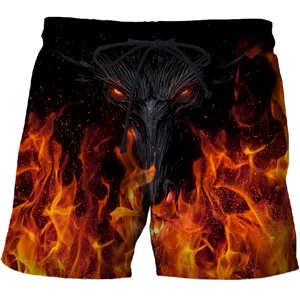 Bermudas de Playa Hombre Estampado Flama 3D Verano Transpirable Sport Boardshorts
