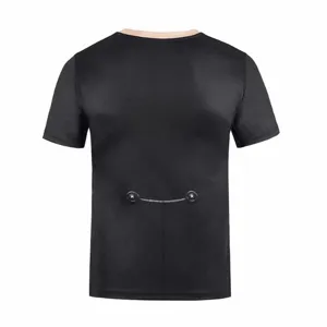 Heren grappig 3D geprint t-shirt met korte mouwen, casual creatieve zwarte top zomer.