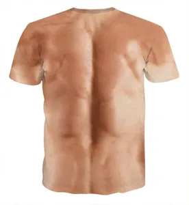 3D spierprint t-shirt heren grappig creatief korte mouw fitness casual top voor mannen
