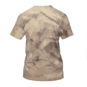 Men's short sleeve T-shirt featuring a stylish 3D digital camouflage print and comfortable crew neck design.
