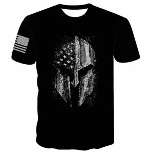 Men patriotic 3D print short sleeve t shirt casual streetwear summer top new style.