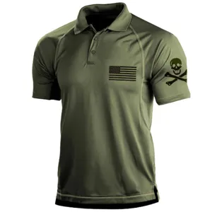 Camisa Polo Táctica Militar Hombre Verano Manga Corta Deporte Casual Superior