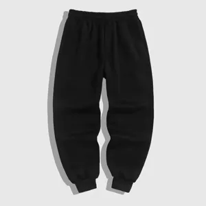 Herren lässige einfarbige schwarze Sport Jogginghose mit Bündchen für Frühling Herbst.
