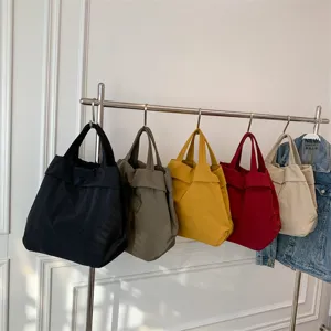 Canvas tote bag large capacity casual shoulder handbag for women daily shopping stylish minimalist