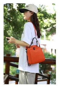 Waterproof nylon women shoulder bag, versatile casual backpack for daily commute and travel.