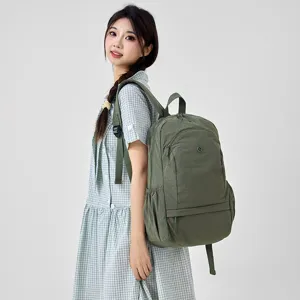 Casual lightweight backpack for women daily commute school travel olive green daily bag