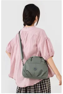 Women nylon shoulder bag casual crossbody tote bag large capacity lightweight multi-pocket daily