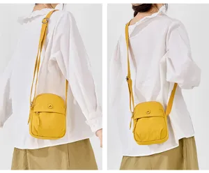 Stylish casual nylon cross-body bag for women, lightweight daily shoulder purse detail view.