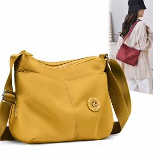 Women Casual Nylon Shoulder Bag Large Capacity Versatile Commuting Crossbody Bag Simple Trendy Daily Handbag