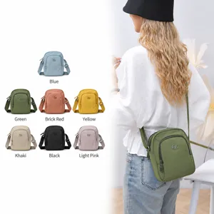 Korean style versatile women crossbody shoulder bag multi-compartment lightweight daily use