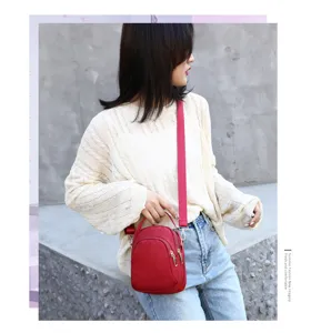 Women nylon crossbody bag small shoulder handbag casual lightweight phone bag daily use