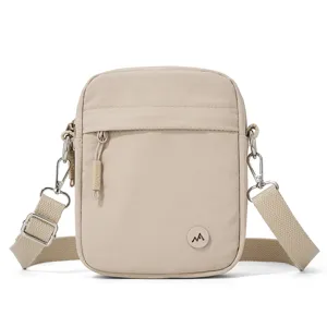Minimalist casual crossbody phone bag for women, stylish small square shoulder bag.