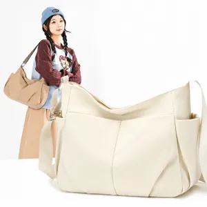 Women's Waterproof Nylon Crossbody Bag Large Capacity Casual Shoulder Bag Lightweight Multi Pocket Handbag