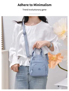 Mujer moda casual nylon bolso de hombro minimalista impermeable bolso de mano asa
